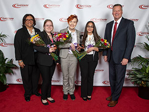 left to right - Zina Hayward, Crystal Shaw, Megan Bahr, Berenice Lorenzo, Bryan Albrecht