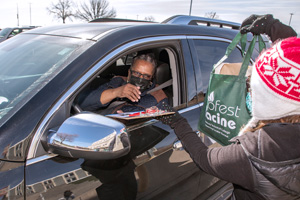 Drive-thru participant