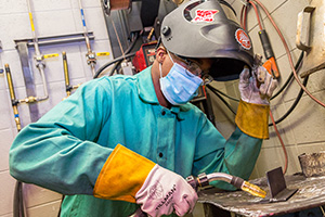 Jalyn Burton at the Welding Academy