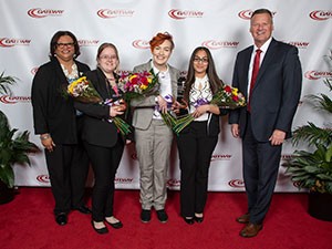 left to right - Zina Hayward, Crystal Shaw, Megan Bahr, Berenice Lorenzo, Bryan Albrecht
