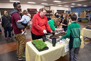 Planting activity at Earth Day