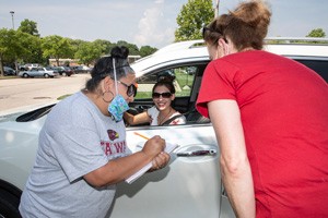 Drive-though graduation event
